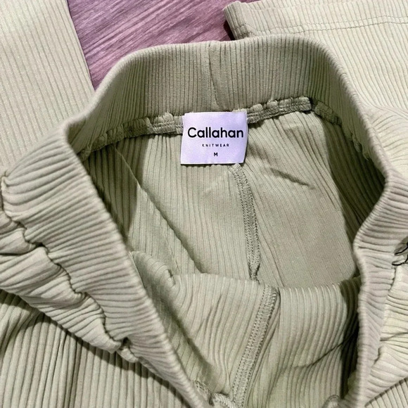NWT Callahan Knitwear The Everyday pant in green- Size Medium Anthropologie - Picture 3 of 6
